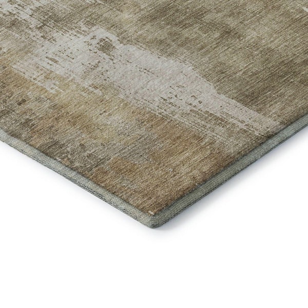 Mayfield Premium Machine Washable Abstract AMF1649 Taupe 2 ft. x 3 ft. Area Rug