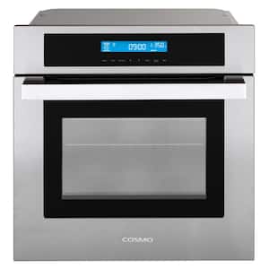 24 in. 2.5 cu. ft. Single Electric Wall Oven w/8 Functions and True European Convection in Stainless Steel