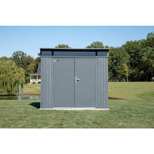 Denali 8 ft. x 5 ft. Anthracite Premium Steel Shed with Lockable Swing Doors