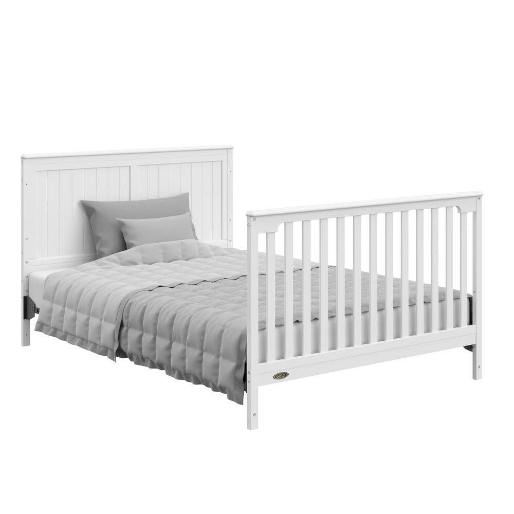 White 5-in-1 Convertible Crib with Storage Drawer