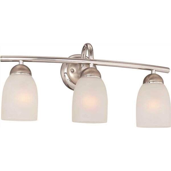 SATCO 23 in. 3Light Polished Chrome Vanity Light 60/3423 The Home Depot
