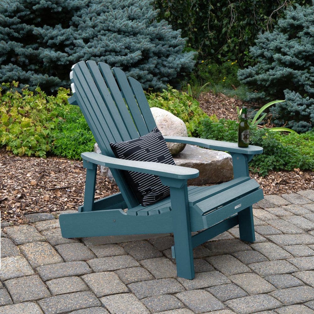 Nantucket Blue King Size Folding Reclining Adirondack Chair