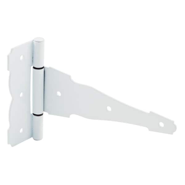 White Decorative Gate Hinge and Latch Set