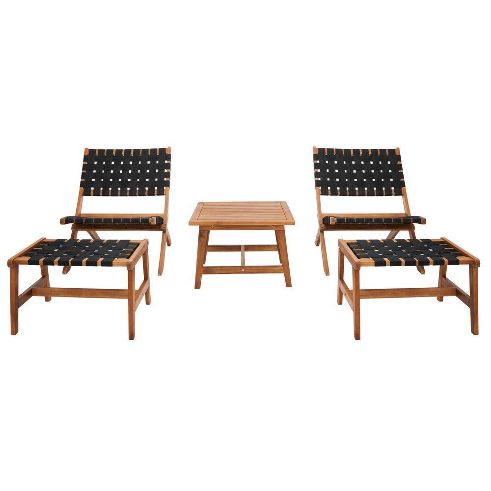 Darryl Brown Acacia Wood Outdoor Lounge Chair Set without Cushion (5-Piece) price history on PriceWatchPro