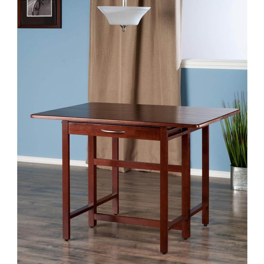 Walnut 41.73'' Extendable Solid Wood Dining Table
