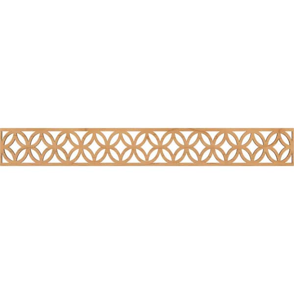Ekena Millwork Crosby Fretwork 0.25 in. D x 46.5 in. W x 6 in. L Maple Wood Panel Moulding