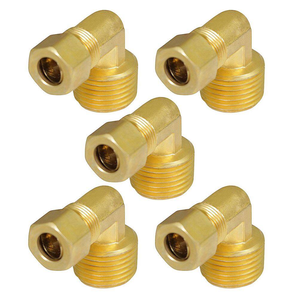 1/2 In. OD Comp x 3/8 In. MIP Brass Reducing Elbow for use with Potable Water, Hydraulic and Pneumatic Systems, 5 Pack price history on PriceWatchPro