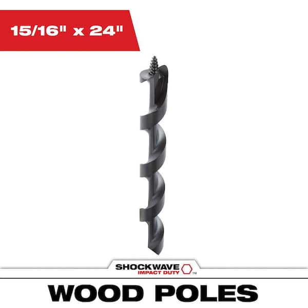 15/16 in. x 24 in. Shockwave Lineman's Impact Auger Bit