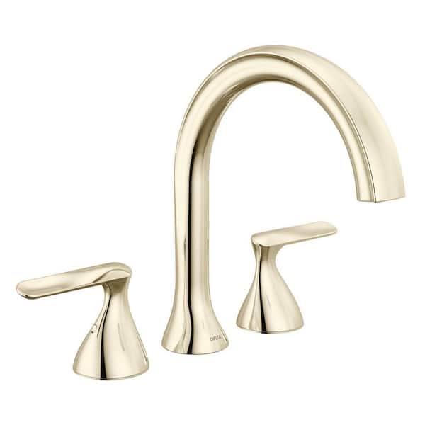 Bonacci 2-Handle Roman Tub Trim in Lumicoat Polished Nickel (Valve Not Included)