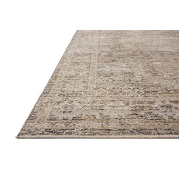Chris Love Julia Ida Taupe / Multi 2 ft. 7 in. x 8 ft. Traditional Runner Rug