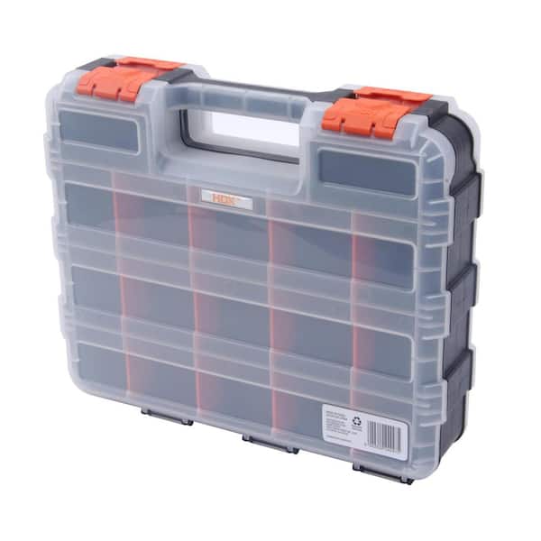Husky 12 inch 9-Compartment Waterproof Storage Bin Small Parts Organizer