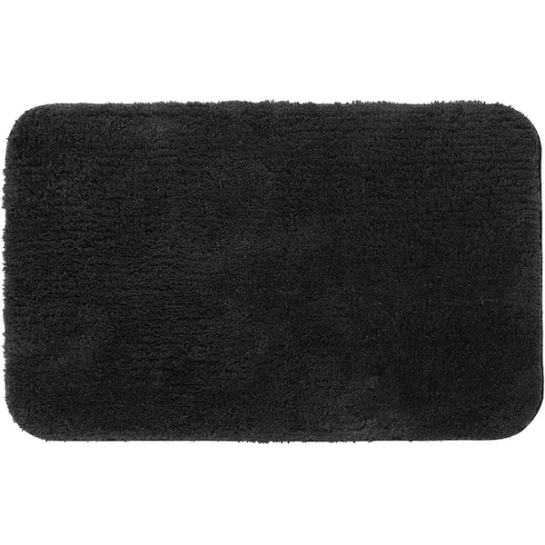 Mohawk Home Duo Dark Grey 20 in. x 32 in. Nylon Machine Washable Bath Mat