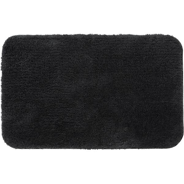 Mohawk Home Duo Dark Grey 24 in. x 38 in. Nylon Machine Washable Bath Mat