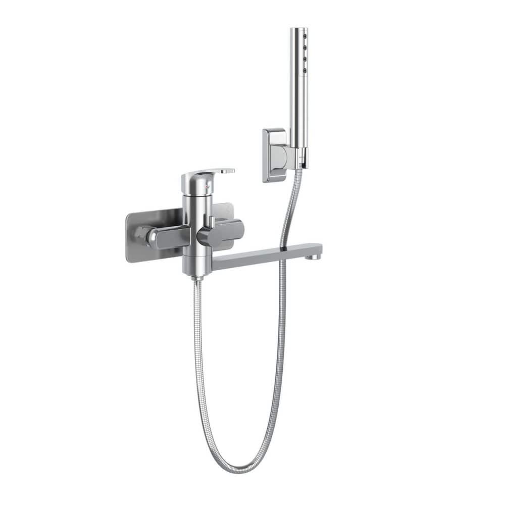 Niagara Chrome Wall Mounted Tub Filler with Handshower