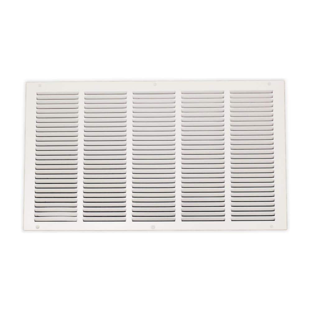 Everbilt 25 in. x 14 in. Steel Return Air Grille in White