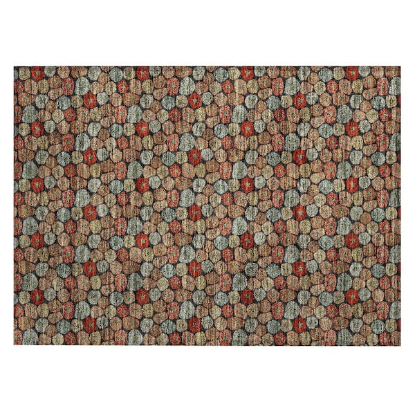 Chantille Machine Washable Indoor/Outdoor Abstract ACN3066 Black 2 ft. x 3 ft. Accent Rug