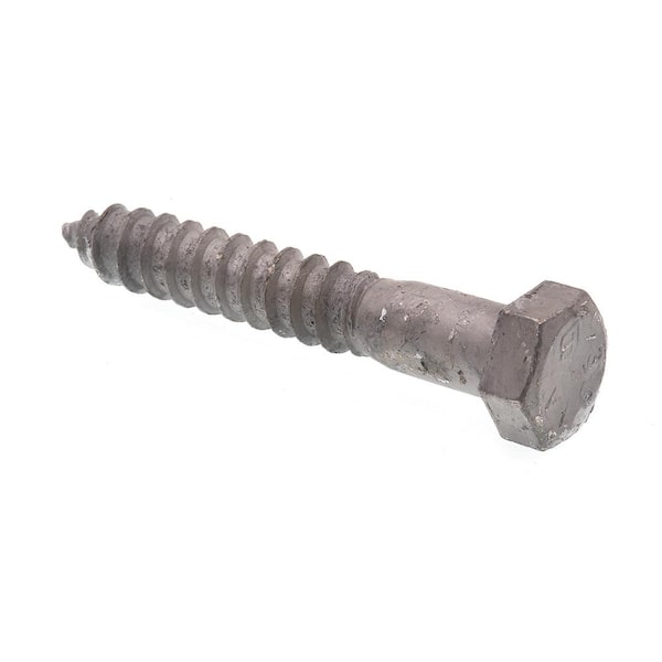 Prime-Line 1/2 in. x 3 in. A307 Grade A Hot Dip Galvanized Steel Hex Lag Screws (50-Pack)