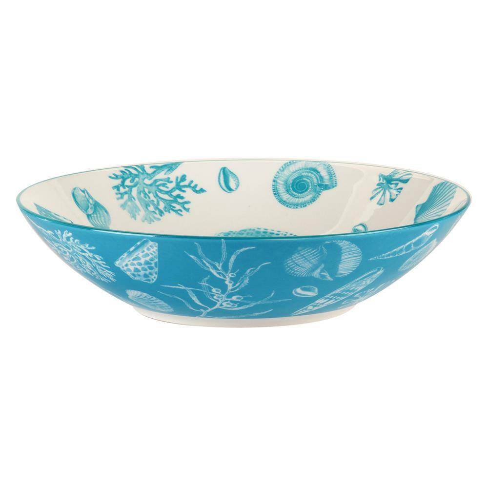 Seaside Multicolor Ceramic Soup and Pasta Bowls, Set of 6