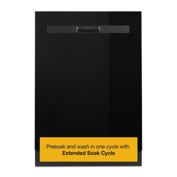 24 in. Top Control Built-In Tall Tub Dishwasher in Black with 5-Cycles 55 dBA