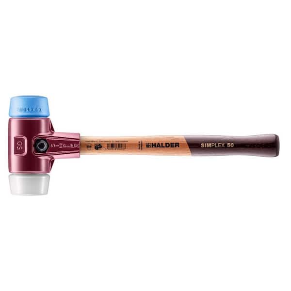 Halder Simplex 50 2.5 lbs. Mallet with Soft Blue Rubber Non-Marring, Superplastic Inserts