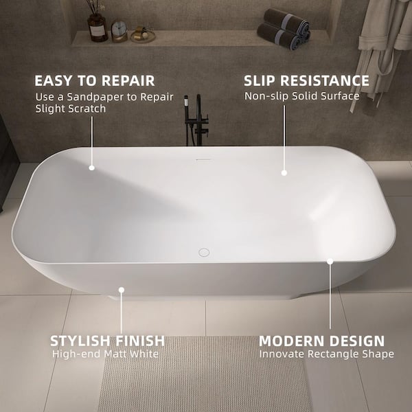 Reviews for Zeafive Duf 63 in. x 29.5 in. Solid Surface Stone