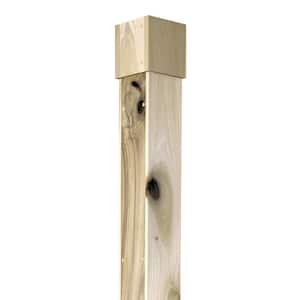 5.625 in. D x 5.6875 in. W. x 104 in. L Unfinished Rustic Poplar Lally Column Wrap