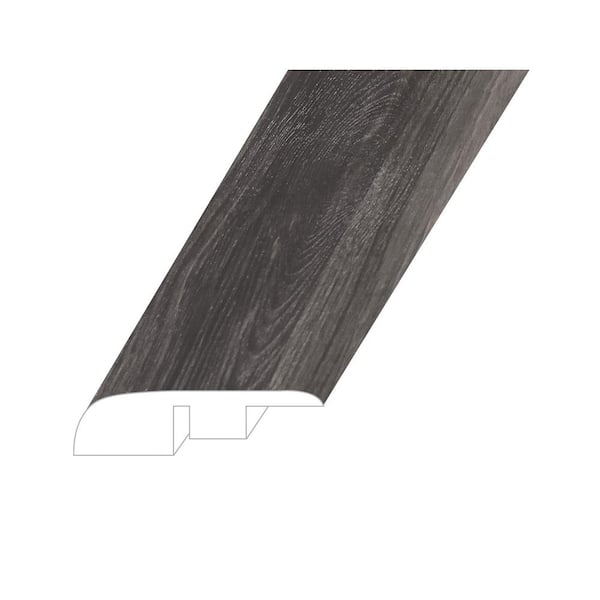 Montserrat Veritas Rooted Graphite 0.59 in. T x 1.38 in. W x 94.49 in. L Vinyl End Cap Molding