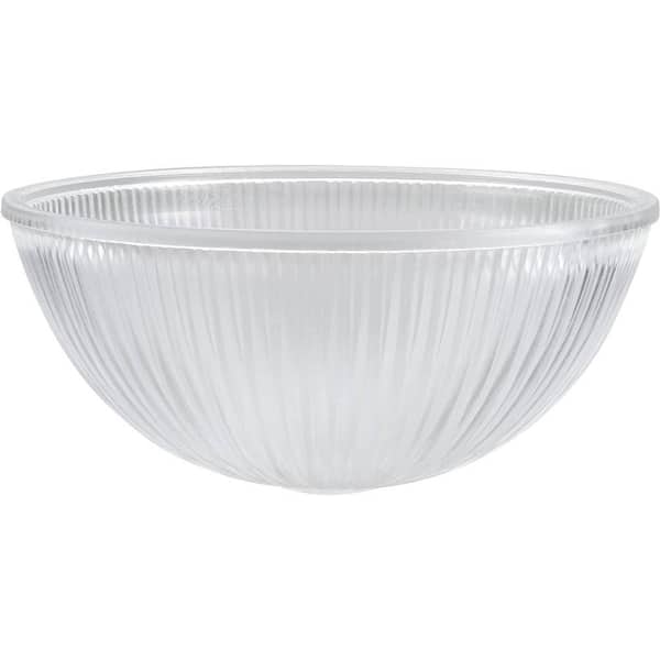 Unbranded Prismatic Dome 4-1/2 H. x 9-7/8 D., Clear Glass Dome Torchiere/Swag Lamp & Pendant Shade with 1-5/8 in. Neckless Fitter