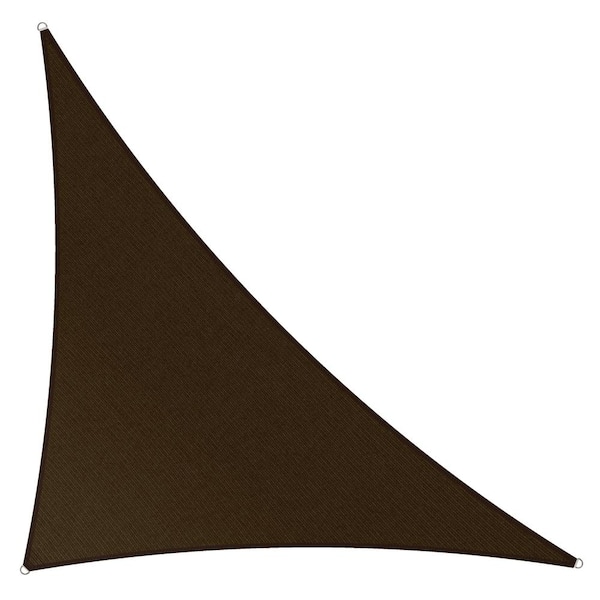 10 ft. x 10 ft. x 14.1 ft. Brown Right Triangle Shade Sail