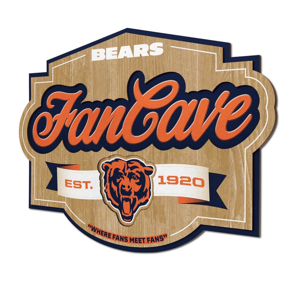 Fan Creations Chicago Bears Wood Sign Fans Welcome 12x6