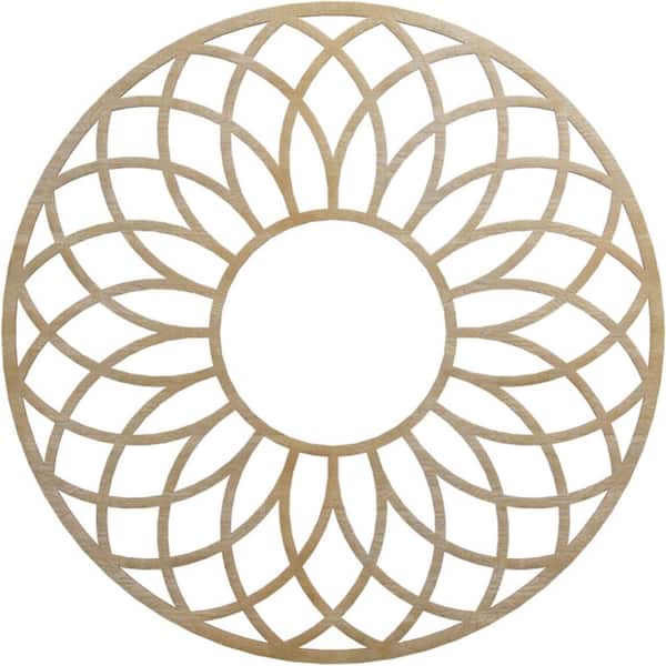 Ekena Millwork 34 in. x 11.625 in. x 0.25 in. Wood Medallion Moulding