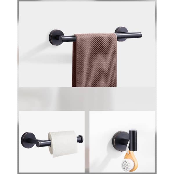 3-Pieces Bath Hardware Set with Mounting Hardware in Oil Rubbed Bronze