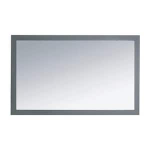 Sterling 48 in. W x 30 in. H Rectangular Wood Framed Wall Bathroom Vanity Mirror in Grey