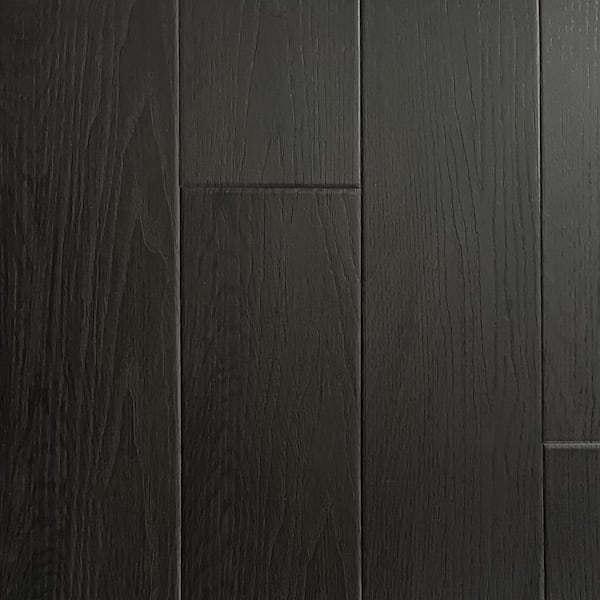 Take Home Sample-Perfection Charcoal Oak 7 in. W x 9 in. L Click Lock U-Groove Waterproof Luxury Vinyl Plank Flooring
