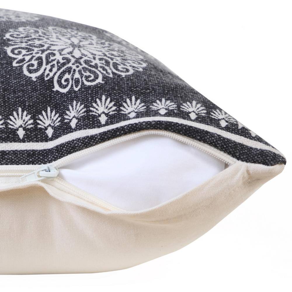 20" Square Multicolor Floral Cotton Accent Pillow Set