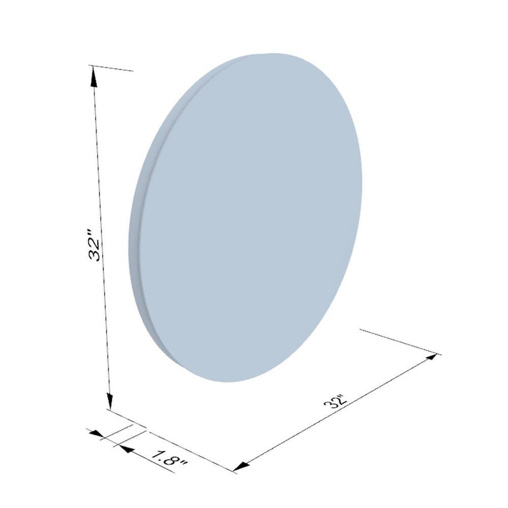 Padova 32" Round Frameless LED Bathroom Vanity Mirror