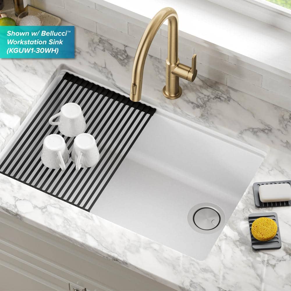 Dark Grey Rectangular Silicone Soap Dish and Sponge Holder
