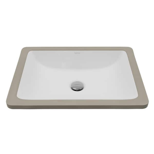 Valera 18-1/8 in. x 13-1/8 in. Rectangular Undermount Vitreous China Bathroom Sink in White
