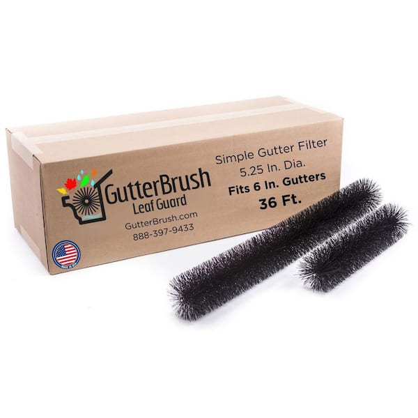 Oversize 6 in. Leaf Filter Brush Gutter Guard (36 ft. pack)
