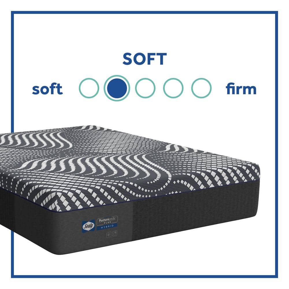SealyCool Plush 14" Hybrid Queen Mattress with Gel Memory Foam