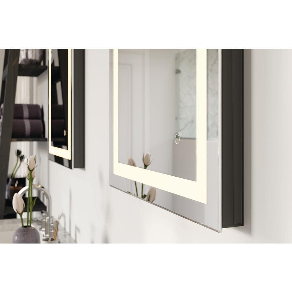 24" x 30" Frameless Bathroom Vanity Mirror with LED Light