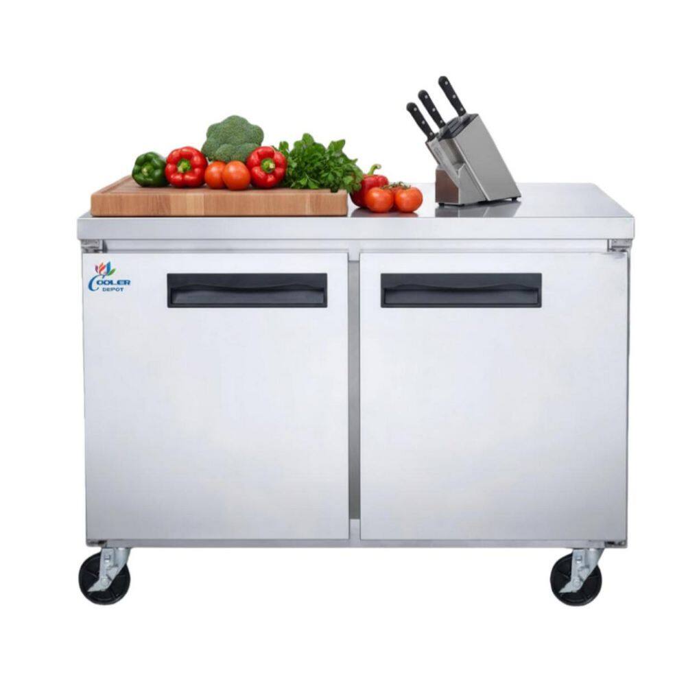 60.2 in. 15 cu. ft. Commercial Undercounter Refrigerator in Stainless Steel
