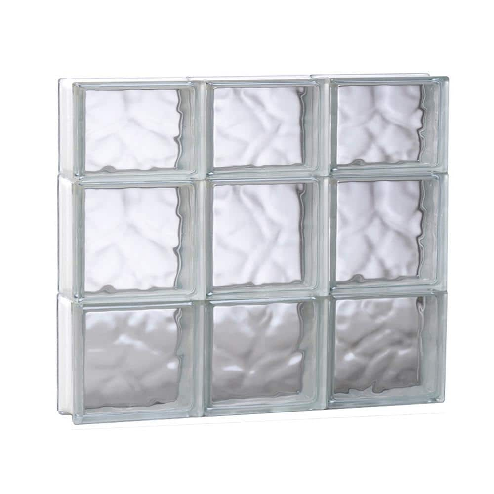 Clearly Secure 23 25 In X 21 25 In X 3 125 In Frameless Wave Pattern   Clearly Secure Glass Block Windows 2422sdc 64 1000 