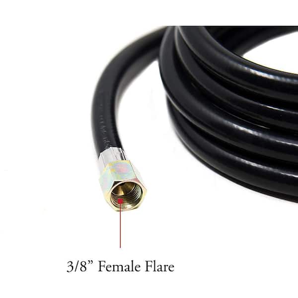  GASSAF 24 inch RV Propane Hose Stainless Steel Braid Connector  with Type 1 Connection x 1/4 Inch Inverted Male Flare（2 PCS） : Patio, Lawn  & Garden