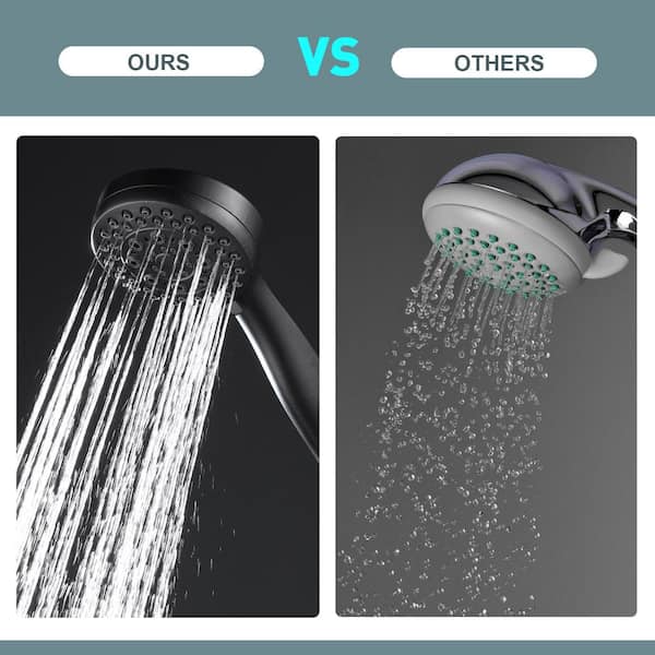 5-Spray 3.5 in. Wall Mount Adjustable Handheld Shower Head 1.75 GPM in Oil Rubbed Bronze