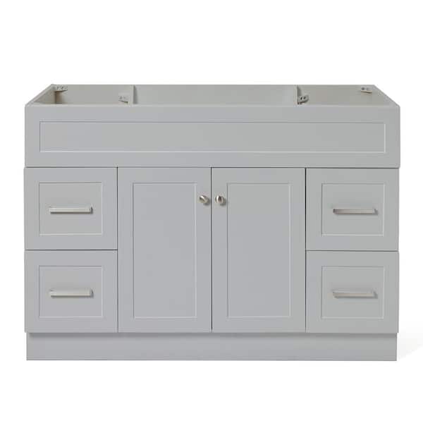 ARIEL Hamlet 48 in. W x 21.5 in. D x 34.5 in. H Freestanding Bath Vanity Cabinet Only in Grey