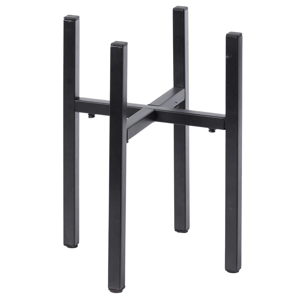 Adjustable Black Metal Plant Holder for Medium Flower Pots
