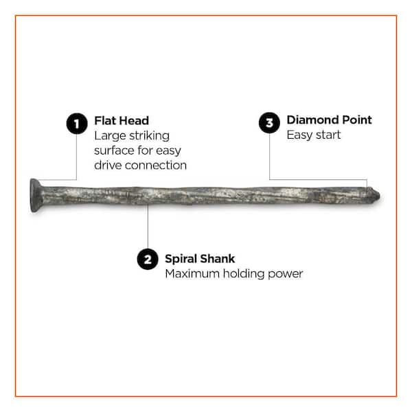 Pro-Fit 8D 2-1/2 in. Hot-Dipped Galvanized Nail Flat Head
