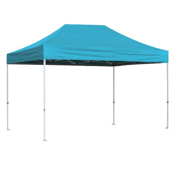 Terracemaster Commercial 8 ft. x 12 ft. Turquoise Pop Up Canopy Tent with Roller Bag
