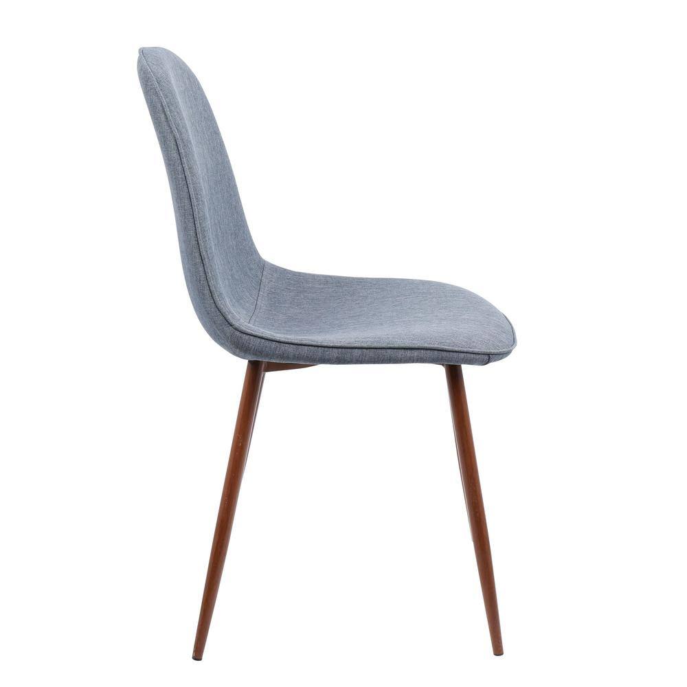 Transitional High-Back Upholstered Side Chair in Blue